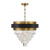 Savoy House Marquise 1-1669-4-143 24 Inch 4 Light Matte Black with Warm Brass Accents Chandelier Dry Rated