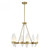 Savoy House Nouvel 1-5500-6-322 27 Inch 6 Light Warm Brass Chandelier Dry Rated