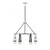 Savoy House Denali 1-7707-6-67 28 Inch 6-Light LED Matte Black with Polished Chrome Accents Chandelier Dry Rated
