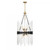 Savoy House Santiago 3-1936-6-143 20 Inch 6 Light Matte Black with Warm Brass Accents Pendant Dry Rated