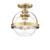 Savoy House Pendleton 6-7200-1-322 9 Inch 1 Light Warm Brass Semi-Flush Dry Rated