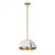 Savoy House Brewster 7-1398-3-14 16 Inch 3 Light Cavalier Gold with Royal White Pendant Dry Rated