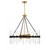 Savoy House Santiago 7-1937-8-143 30 Inch 8 Light Matte Black with Warm Brass Accents Pendant Dry Rated
