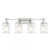 Savoy House Concord 8-1102-4-146 30 Inch 4 Light Silver and Polished Nickel Bathroom Vanity Light Damp Rated