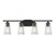 Savoy House Chantilly 8-1745-4-BK 30 Inch 4 Light Matte Black Bathroom Vanity Light Damp Rated