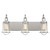 Savoy House Lansing 8-1780-3-111 24 Inch 3 Light Satin Nickel with Polished Nickel Accents Bathroom Vanity Light Damp Rated