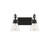 Savoy House Lakewood 8-1830-2-BK 16 Inch 2 Light Matte Black Bathroom Vanity Light Damp Rated