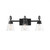 Savoy House Lakewood 8-1830-3-BK 24 Inch 3 Light Matte Black Bathroom Vanity Light Damp Rated