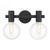 Savoy House Wright 8-3076-2-BK 15 Inch 2 Light Matte Black Bathroom Vanity Light Damp Rated