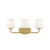 Savoy House Capra 8-4090-3-322 22 Inch 3 Light Warm Brass Bathroom Vanity Light Damp Rated