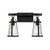 Savoy House Albany 8-560-2-BK 16 Inch 2 Light Black Bathroom Vanity Light Damp Rated
