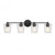 Savoy House Ballas 8-5606-4-BK 31 Inch 4 Light Matte Black Bathroom Vanity Light Damp Rated