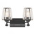 Savoy House Garnet 8-6001-2-BK 16 Inch 2 Light Matte Black Bathroom Vanity Light Damp Rated