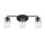 Savoy House Sacremento 8-7045-3-BK 24 Inch 3 Light Black Bathroom Vanity Light Damp Rated