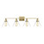 Savoy House Drake 8-9130-4-322 38 Inch 4 Light Warm Brass Bathroom Vanity Light Damp Rated