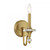 Savoy House Champlain 9-1360-1-322 5 Inch 1 Light Warm Brass Sconce Damp Rated