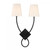 Savoy House Barclay 9-4928-2-89 15 Inch 2 Light Matte Black Sconce Damp Rated