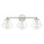 Meridian 3-Light Bathroom Vanity Light M80073PN 26 Inch 3 Light Polished Nickel Bathroom Vanity Light Damp Rated