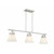 Meridian 3-Light Linear Chandelier M100125BN 8 Inch 3 Light Brushed Nickel Linear Chandelier Dry Rated