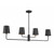 Meridian 4-Light Linear Chandelier M100127MBK 17 Inch 4 Light Matte Black Linear Chandelier Dry Rated
