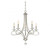 Meridian 5-Light Chandelier M10028BN 26 Inch 5 Light Brushed Nickel Chandelier Dry Rated