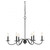 Meridian 6-Light Chandelier M10042AI 30 Inch 6 Light Aged Iron Chandelier Dry Rated