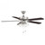 Meridian 52" M2022BNRV 52 Inch 3 Light Brushed Nickel Ceiling Fan Dry Rated