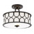 Meridian 2-Light Ceiling Light M60015ORB 13 Inch 2 Light Oil Rubbed Bronze Semi-Flush Dry Rated