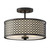 Meridian 2-Light Ceiling Light M60016ORB 13 Inch 2 Light Oil Rubbed Bronze Semi-Flush Dry Rated