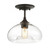 Meridian 1-Light Ceiling Light M60017ORB 10 Inch 1 Light Oil Rubbed Bronze Semi-Flush Dry Rated