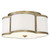 Meridian 3-Light Ceiling Light M60020NB 16 Inch 3 Light Natural Brass Flush Mount Dry Rated