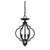 Meridian 3-Light Convertible Semi-Flush or Pendant M60055MBK 11 Inch 3 Light Matte Black Convertible Dry Rated