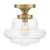 Meridian 1-Light Ceiling Light M60069NB 12 Inch 1 Light Natural Brass Semi-Flush Dry Rated