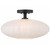 Meridian 1-Light Ceiling Light M60075MBK 18 Inch 1 Light Matte Black Semi-Flush Dry Rated
