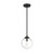 Meridian 1-Light Mini Pendant M70067MBK 8 Inch 1 Light Matte Black Mini Pendant Light – Kitchen Island Lighting Dry Rated