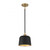 Meridian 1-Light Pendant M70118MBKNB 9 Inch 1 Light Matte Black with Natural Brass Pendant Dry Rated