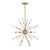 Meridian 5-Light Pendant M7028NB 26 Inch 5 Light Natural Brass Pendant Dry Rated