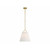 Meridian 1-Light Pendant M7045NB 15 Inch 1 Light Natural Brass Pendant Dry Rated