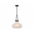 Meridian 1-Light Pendant M7046MBK 15 Inch 1 Light Matte Black Pendant Dry Rated
