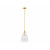 Meridian 1-Light Pendant M7051NB 10 Inch 1 Light Natural Brass Pendant Dry Rated