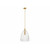 Meridian 1-Light Pendant M7052NB 14 Inch 1 Light Natural Brass Pendant Dry Rated