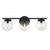 Meridian 3-Light Bathroom Vanity Light M80024MBK 24 Inch 3 Light Matte Black Bathroom Vanity Light Damp Rated
