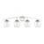 Meridian 4-Light Bathroom Vanity Light M80033CH 32 Inch 4 Light Chrome Bathroom Vanity Light Damp Rated