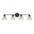 Meridian 4-Light Bathroom Vanity Light M80036MBK 32 Inch 4 Light Matte Black Bathroom Vanity Light Damp Rated