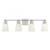 Meridian 4-Light Bathroom Vanity Light M80056BN 31 Inch 4 Light Brushed Nickel Bathroom Vanity Light Damp Rated