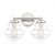 Meridian 2-Light Bathroom Vanity Light M80072PN 16 Inch 2 Light Polished Nickel Bathroom Vanity Light Damp Rated