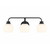Meridian 3-Light Bathroom Vanity Light M80081MBK 24 Inch 3 Light Matte Black Bathroom Vanity Light Damp Rated