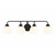 Meridian 4-Light Bathroom Vanity Light M80082MBK 32 Inch 4 Light Matte Black Bathroom Vanity Light Damp Rated
