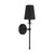 Meridian 1-Light Wall Sconce M90084MBK 5 Inch 1 Light Matte Black Sconce Damp Rated