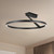 Roda 23-in Black LED Semi-Flush Mount